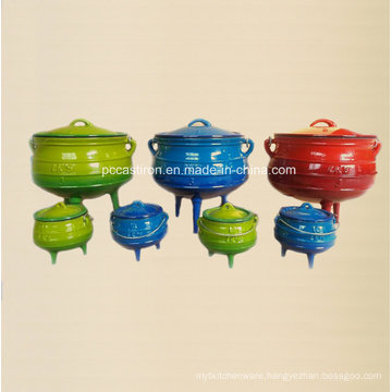 Enamel Cast Iron Cookware Set of Potjie Pot for South Affican Countires